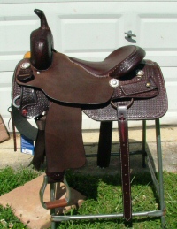 Koen Saddle Shop, custom cutting and reining saddles.